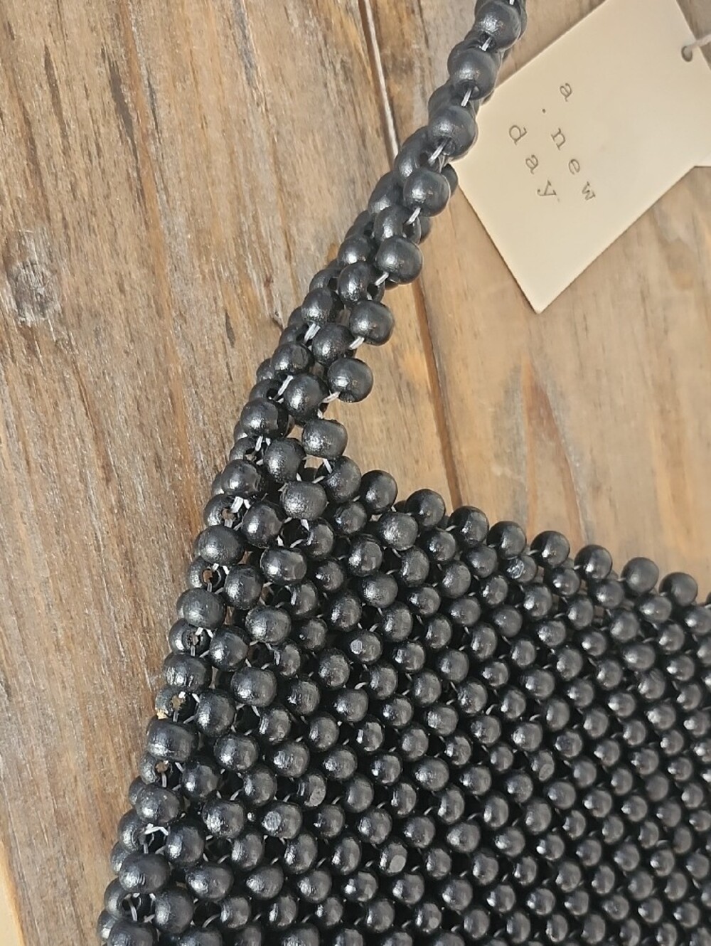 A New Day Black Beaded Purse - Picture 2 of 6